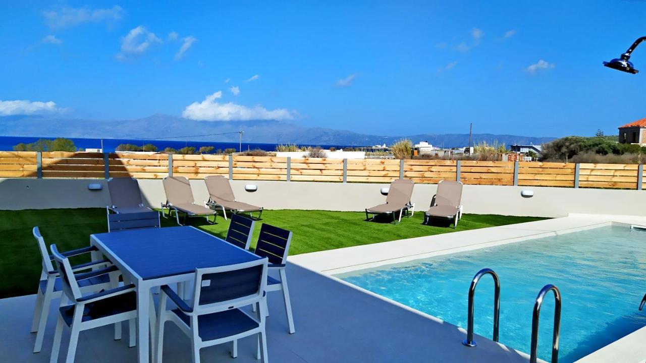 Balos Residence Private Pool Seafront Seaview 키사모스 외부 사진